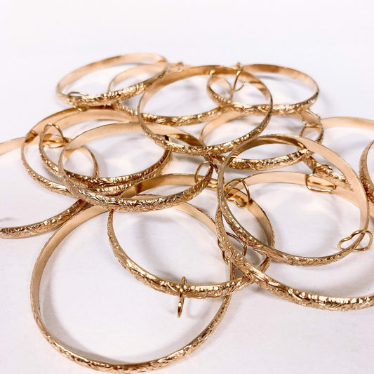 4MM Hawaiian 14Kt Gold filled Kids Bangle  Size 5 to 6 1/2