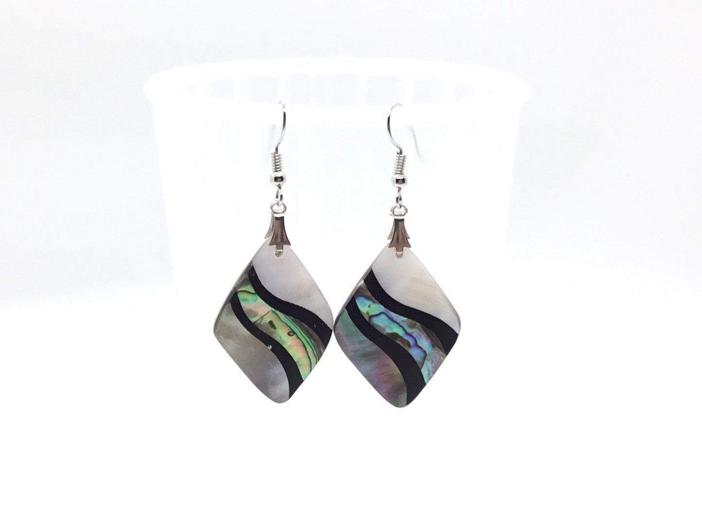 Diamond Shaped Abalone Shell Earring