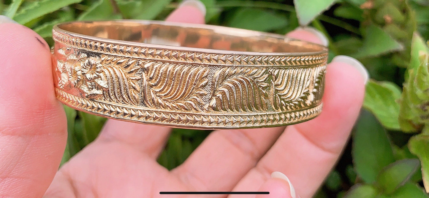 15MM Mauna Kea  Hawaiian Hamilton Gold Bracelet (15mm)