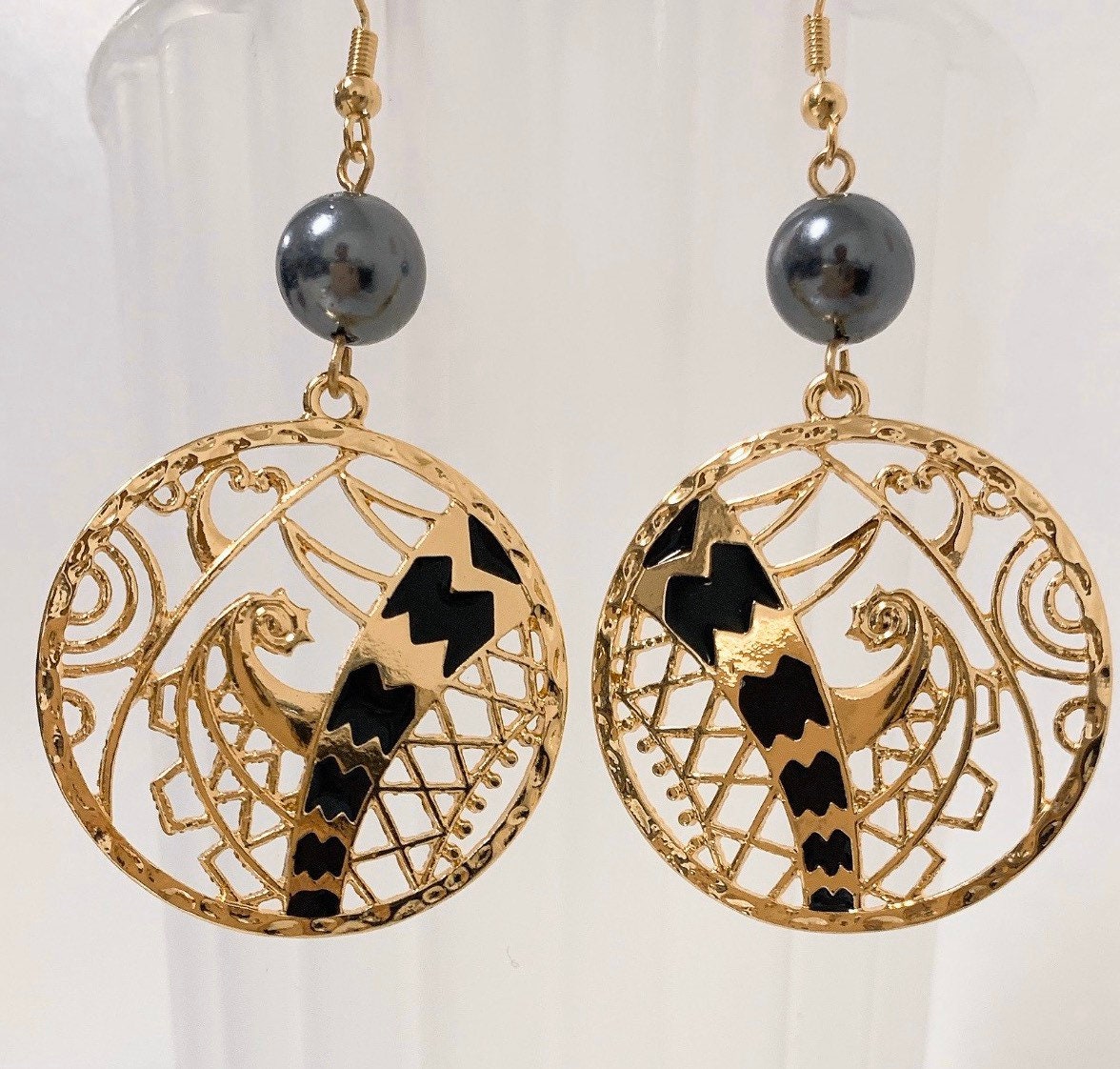 Tribal Circle: Hamilton Gold Earring with  Shell Pearls