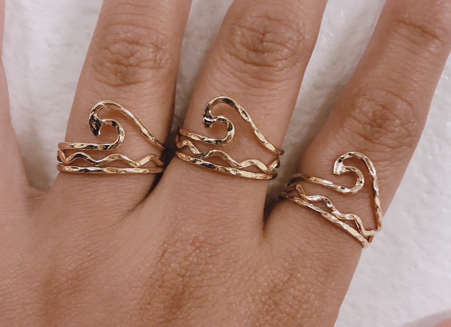 Hawaiian Hamilton Gold Wave Ring