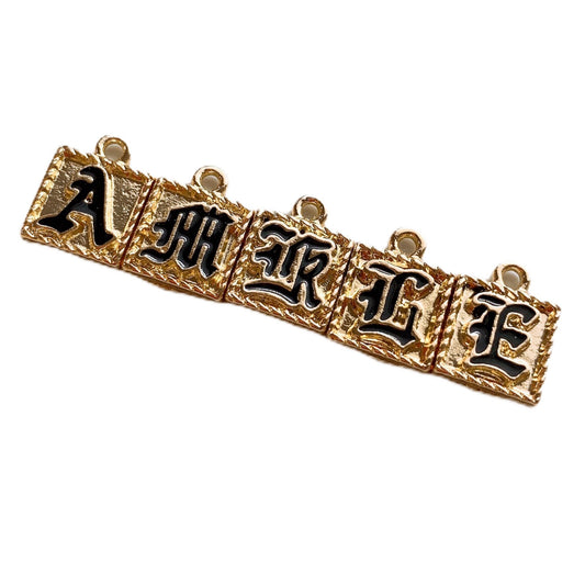Old English Letter Charms only (1cm x 1cm)