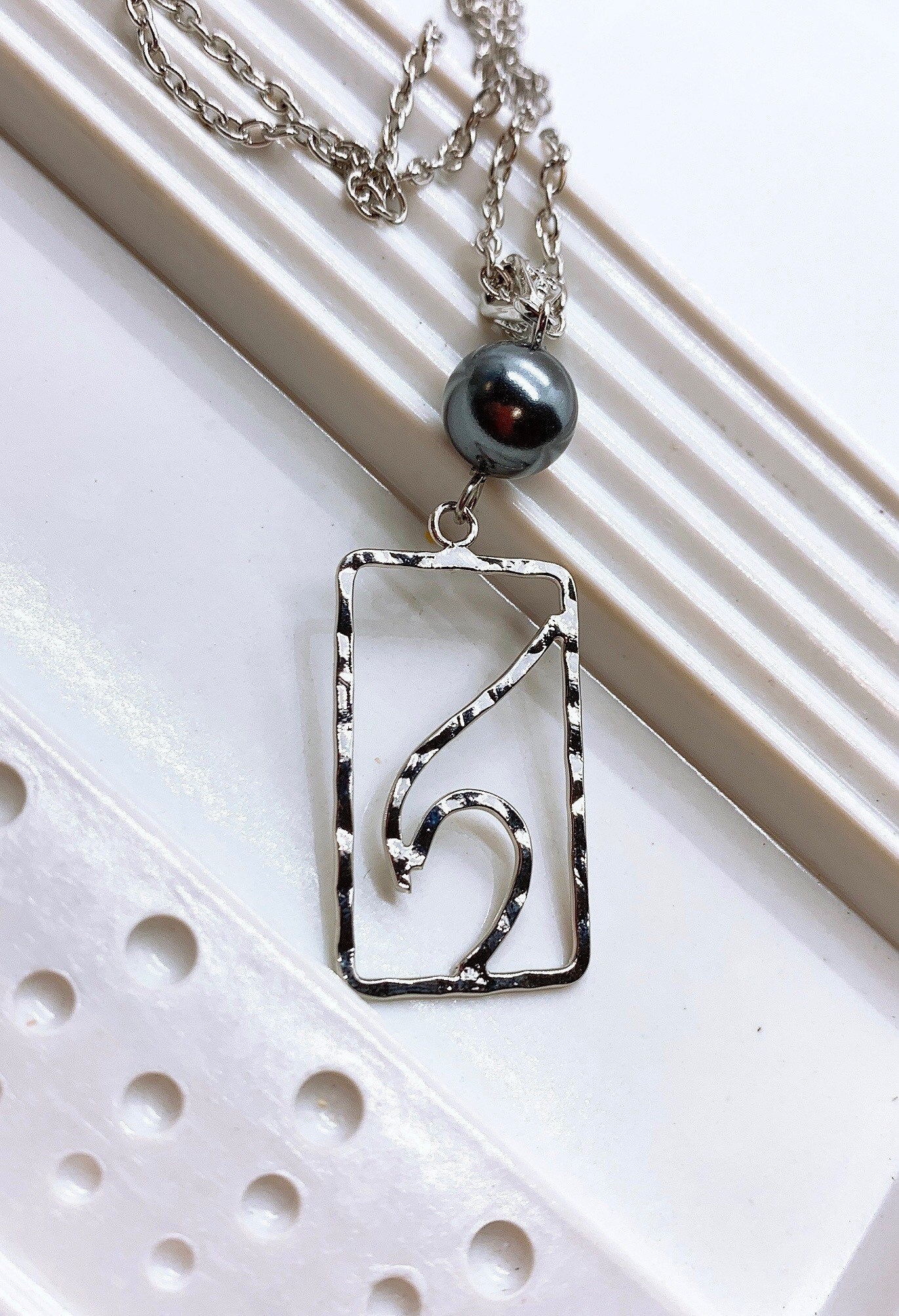 Wave : Hamilton Silver Necklace with Shell Pearls