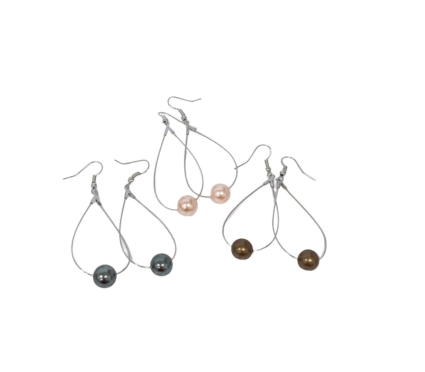 Teardrop and Shell Pearl: Hamilton Silver Earring