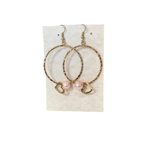 Pink Pearls Earrings: Hamilton Gold Earring with  Shell Pearls